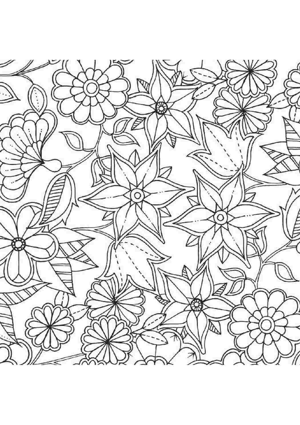 Раскраска Цветы