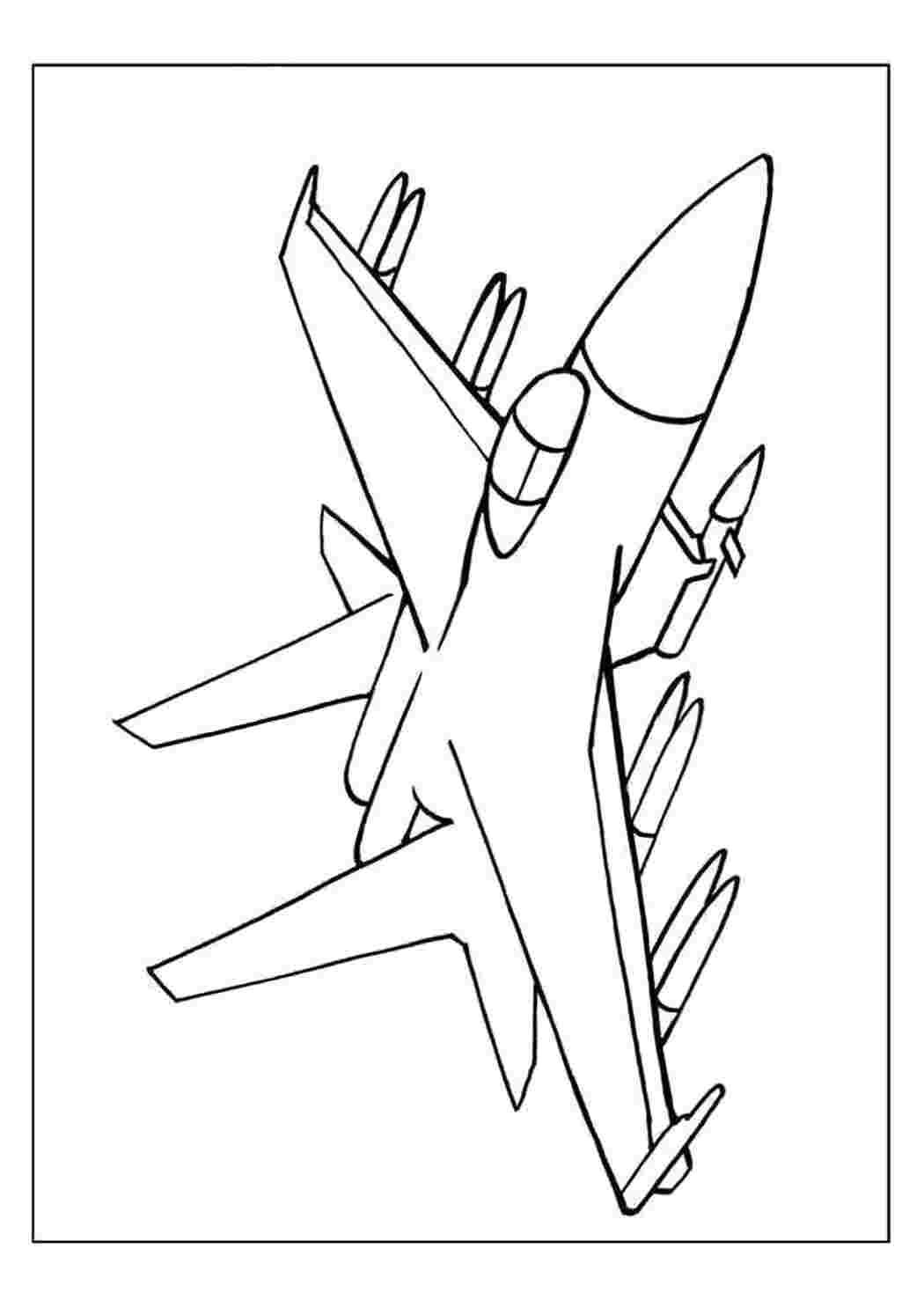 Раскраска Самолёт, Су 24, самолет вооружения