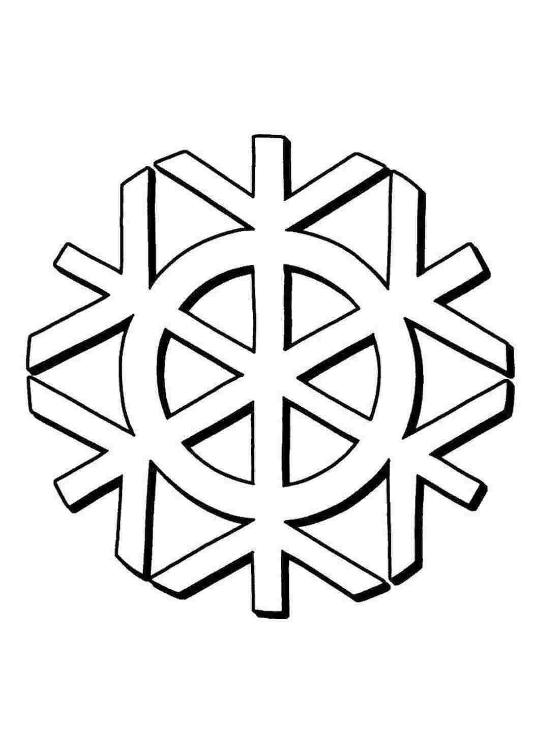 Раскраска Снежинка