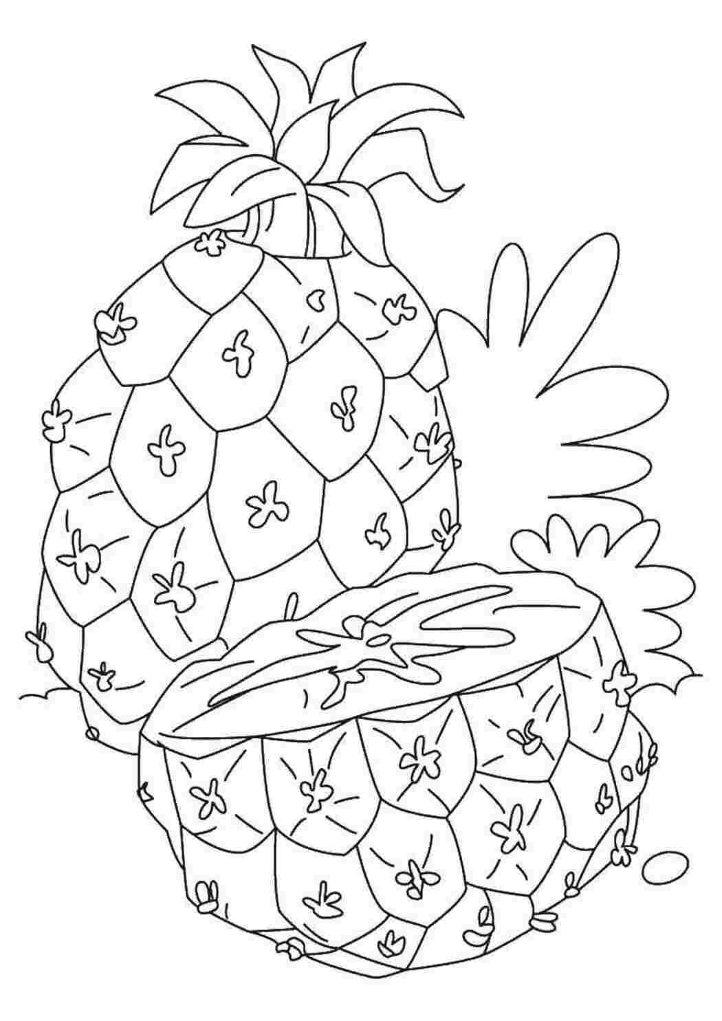 Раскраска Ананас