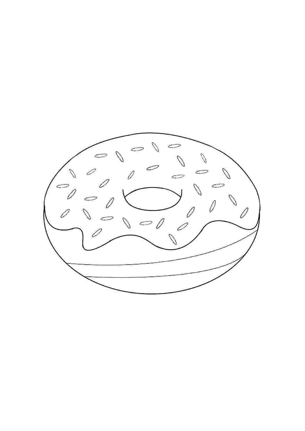 Рисунок детский пончик