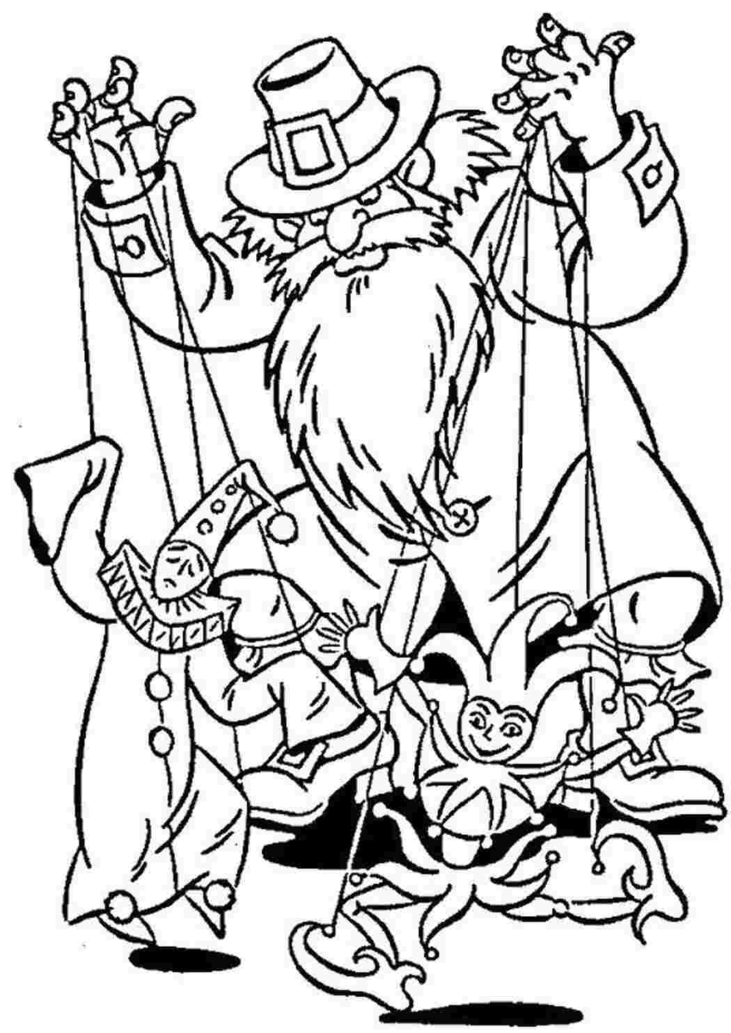 Раскраска Карабас Барабас