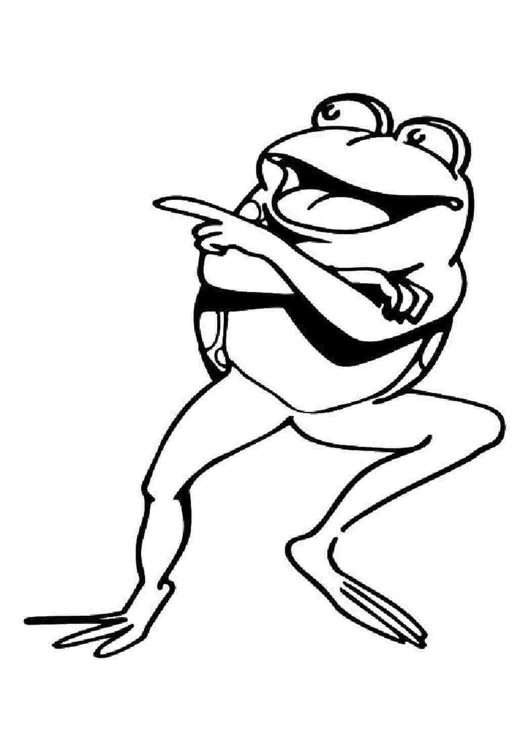 Раскраска Лягушка смеется