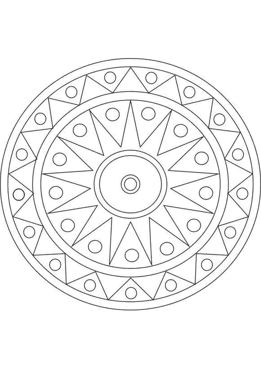 Раскраска Мандала