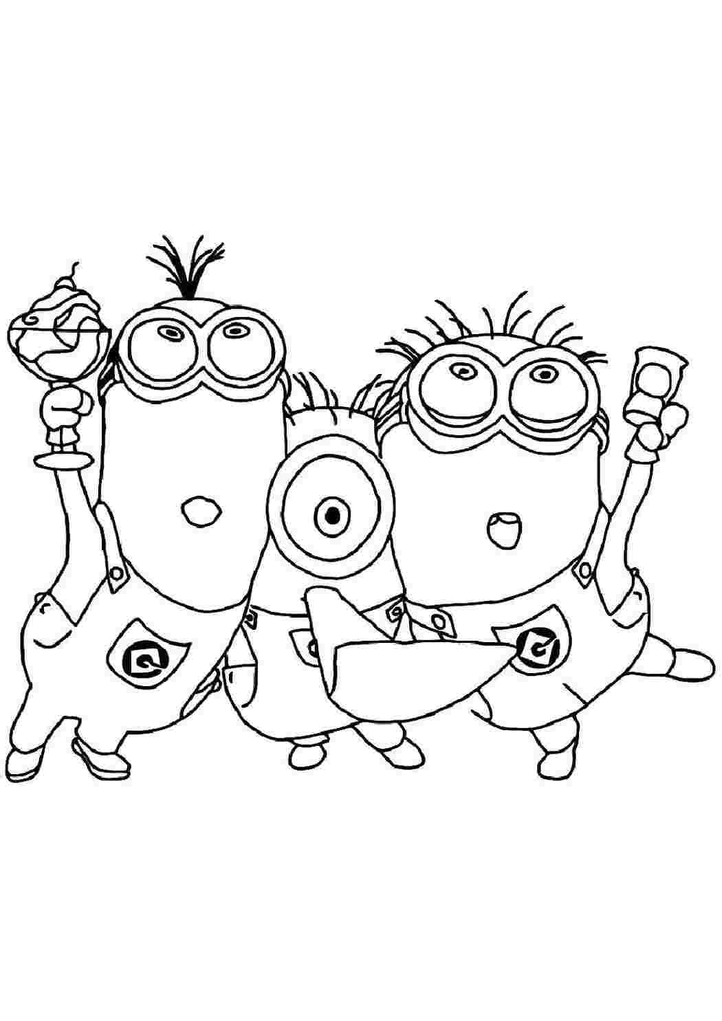 Раскраска Миньоны