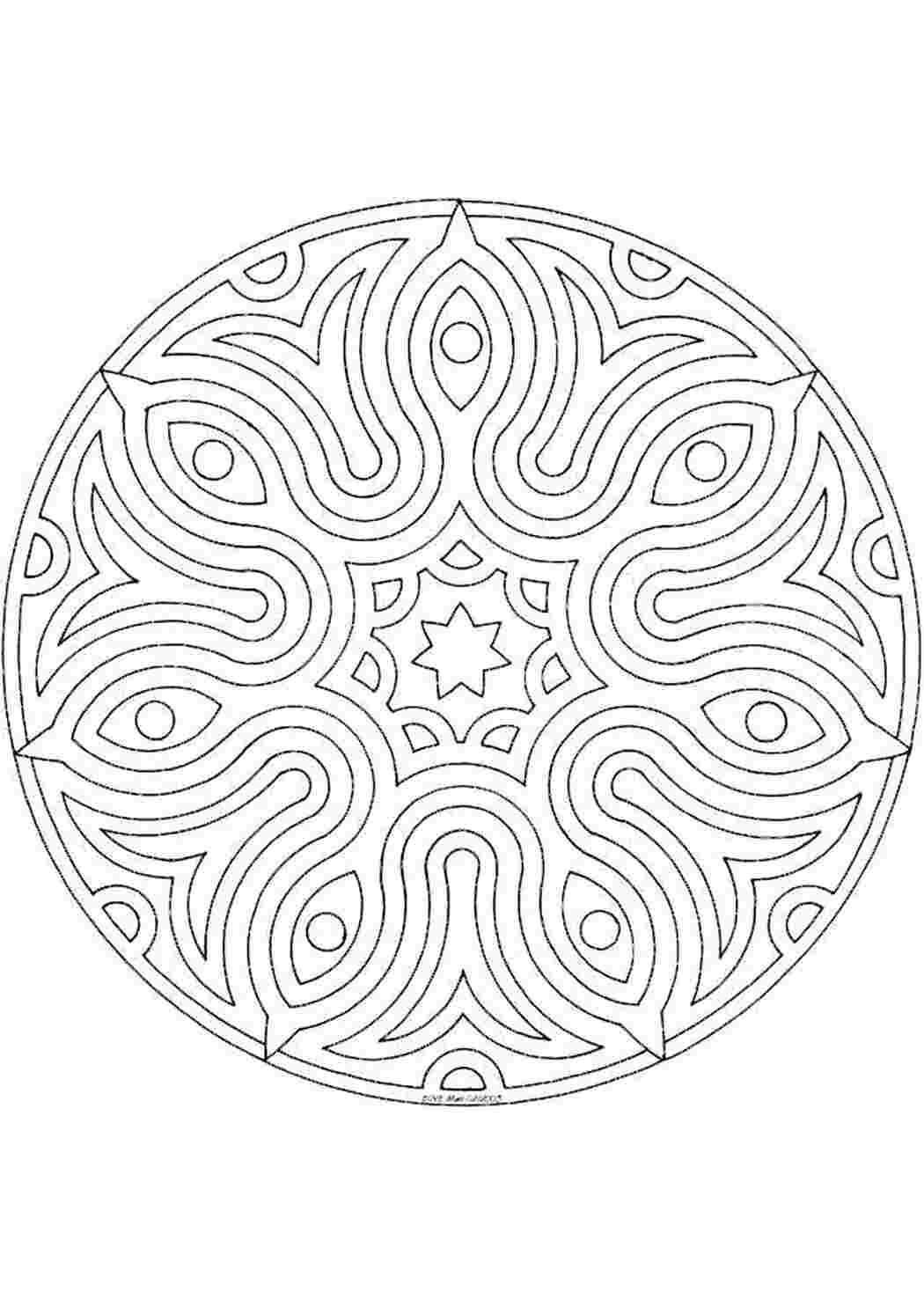 Раскраска Мандала