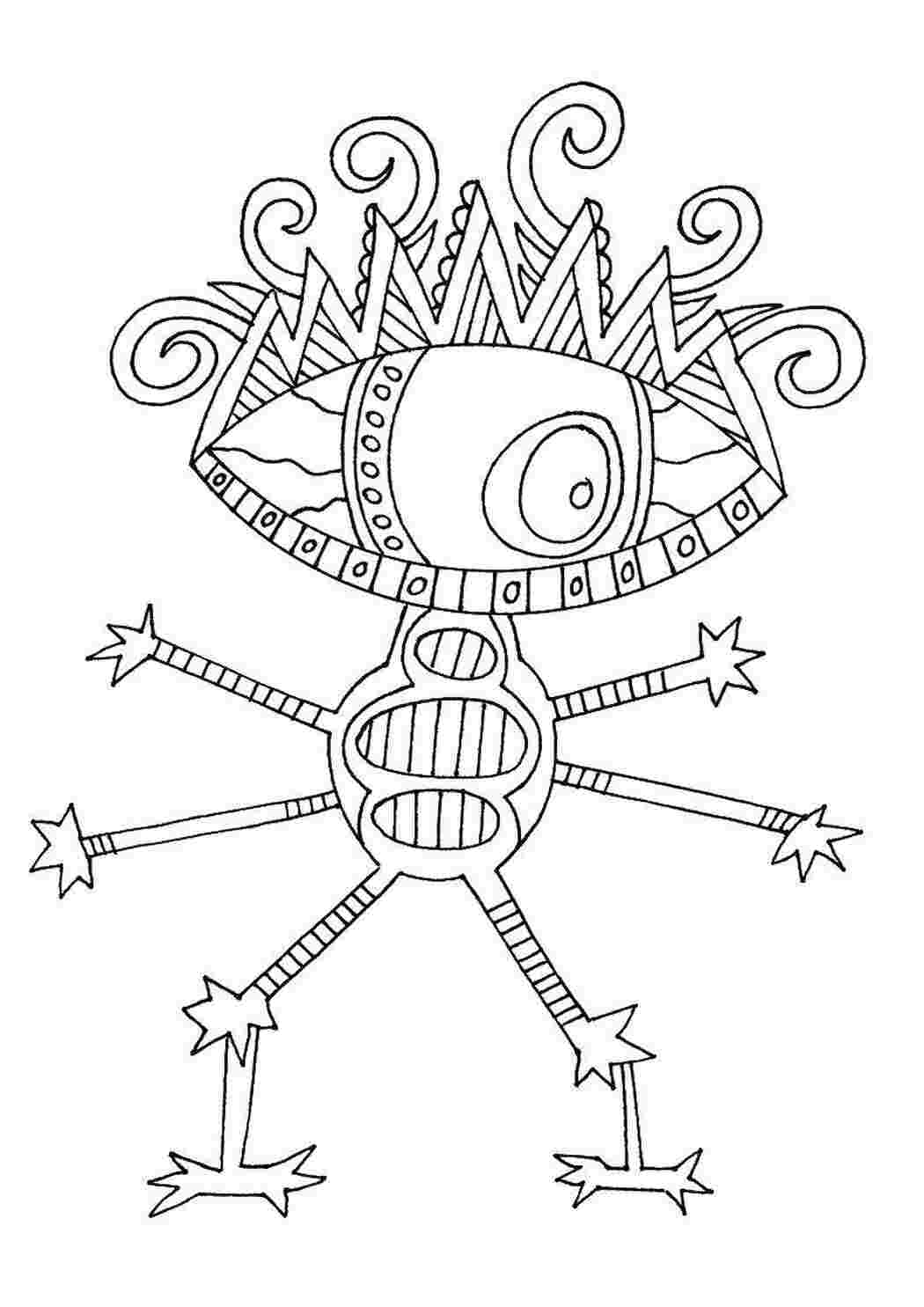 Раскраска Инопланетянен