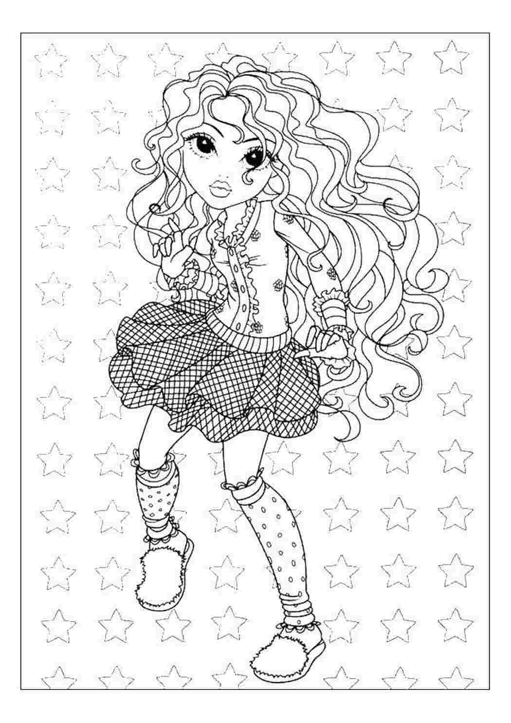 Раскраска Девушка