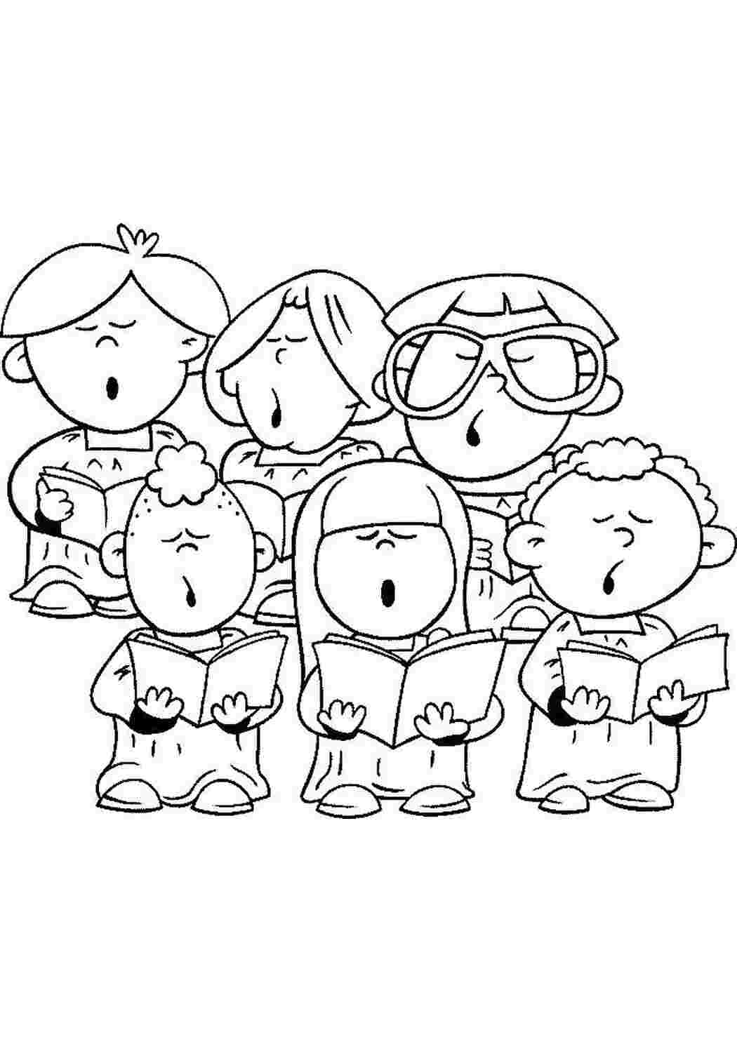 Раскраска Детский хор