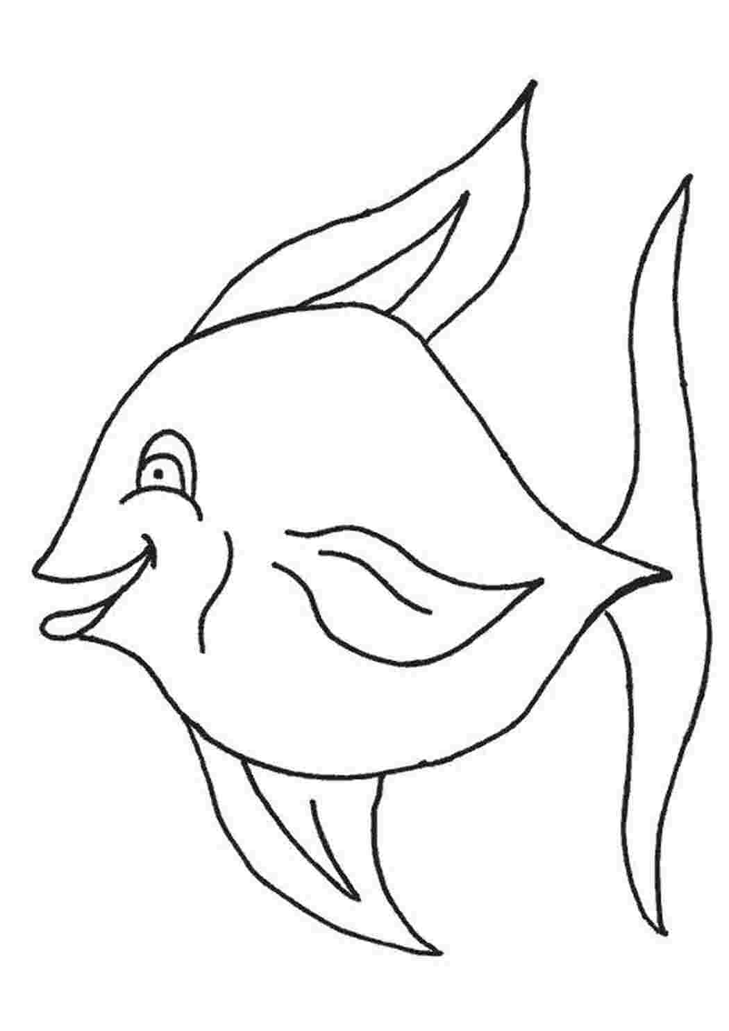 Раскраска Счастливая рыба