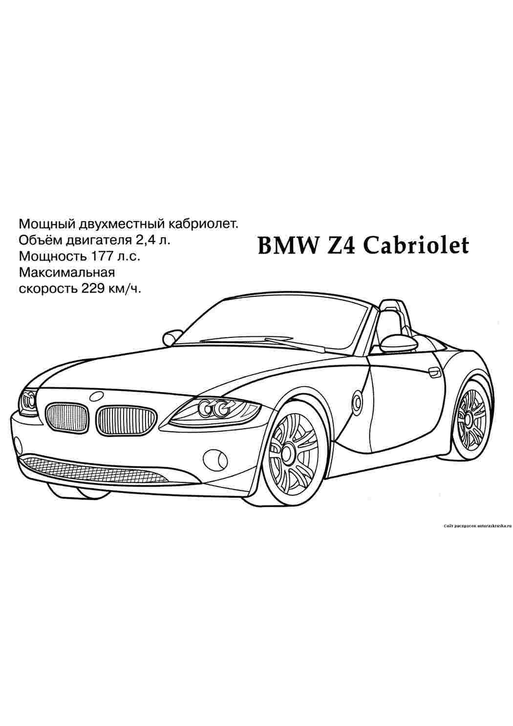 Раскраска BMW Z4 