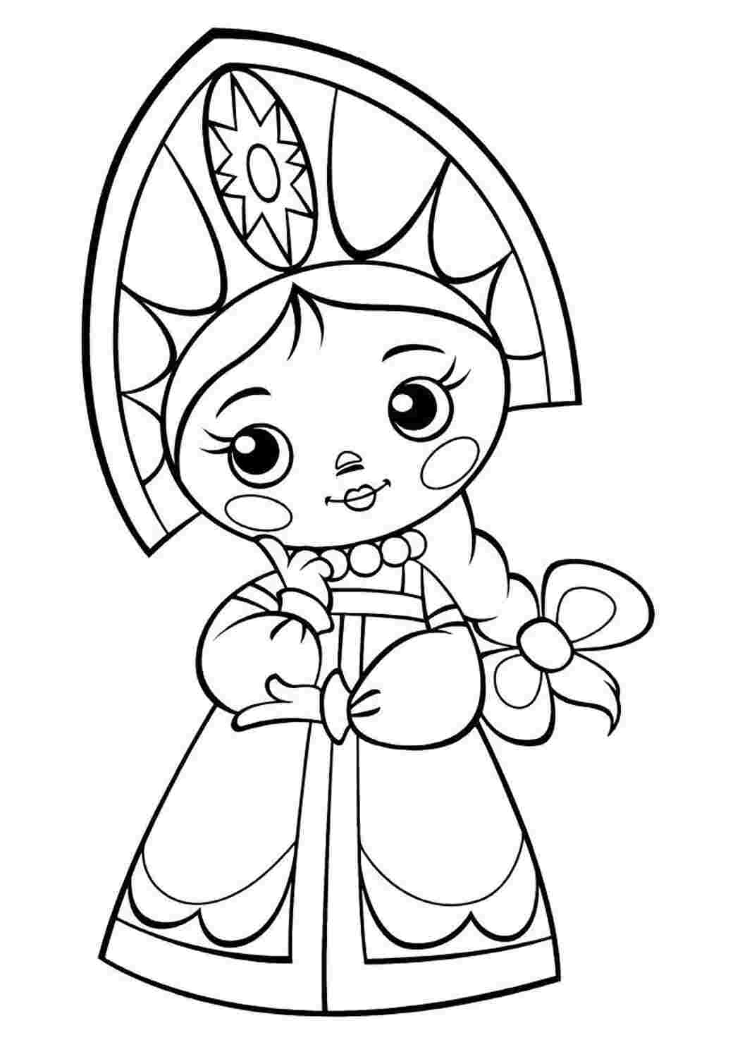 Раскраска Раскраска Василиса премудрая - вторая