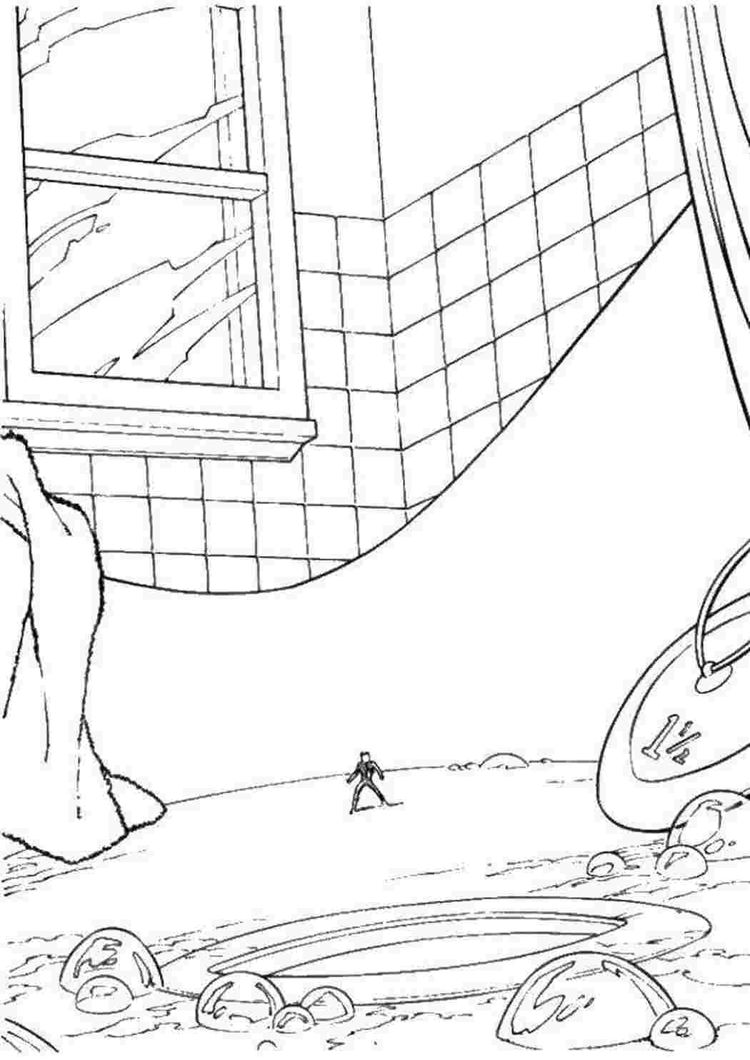 Раскраска Человек на планете