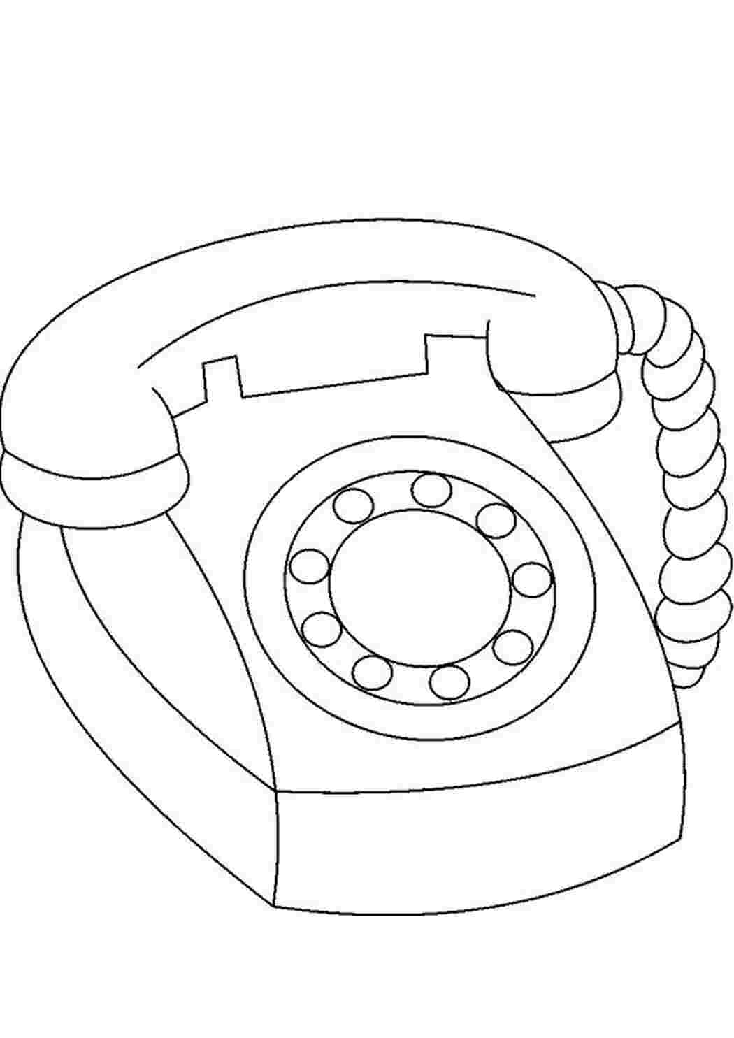 Раскраска дисковый телефон