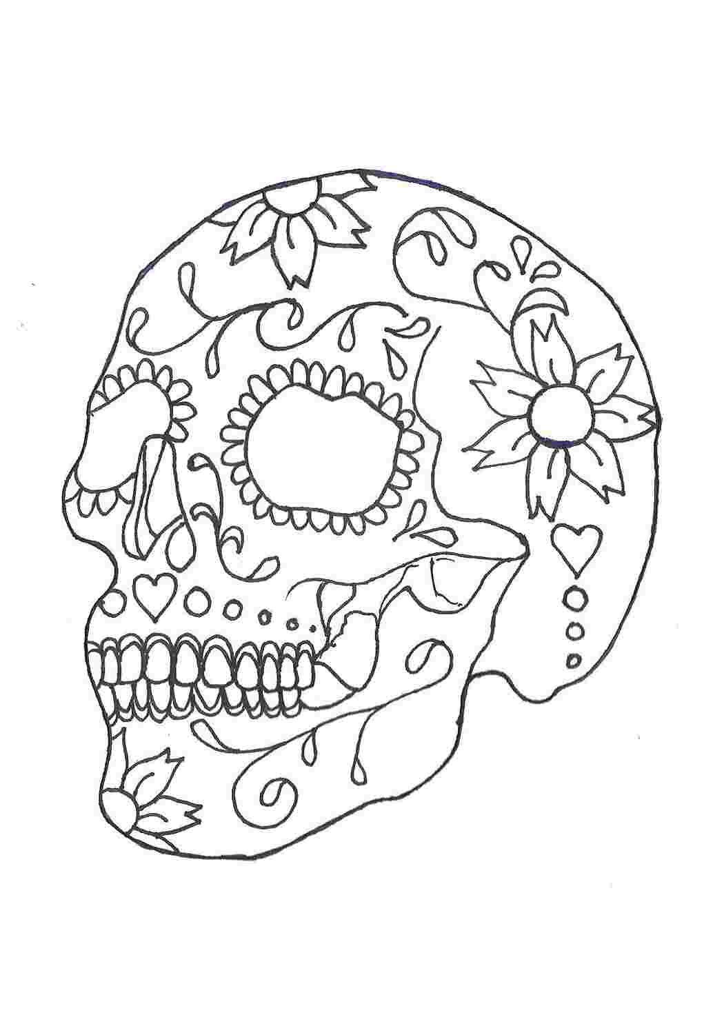 Раскраска Череп