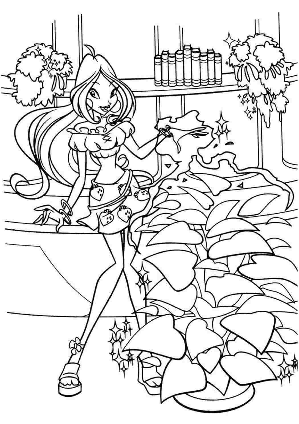 Раскраска Флора