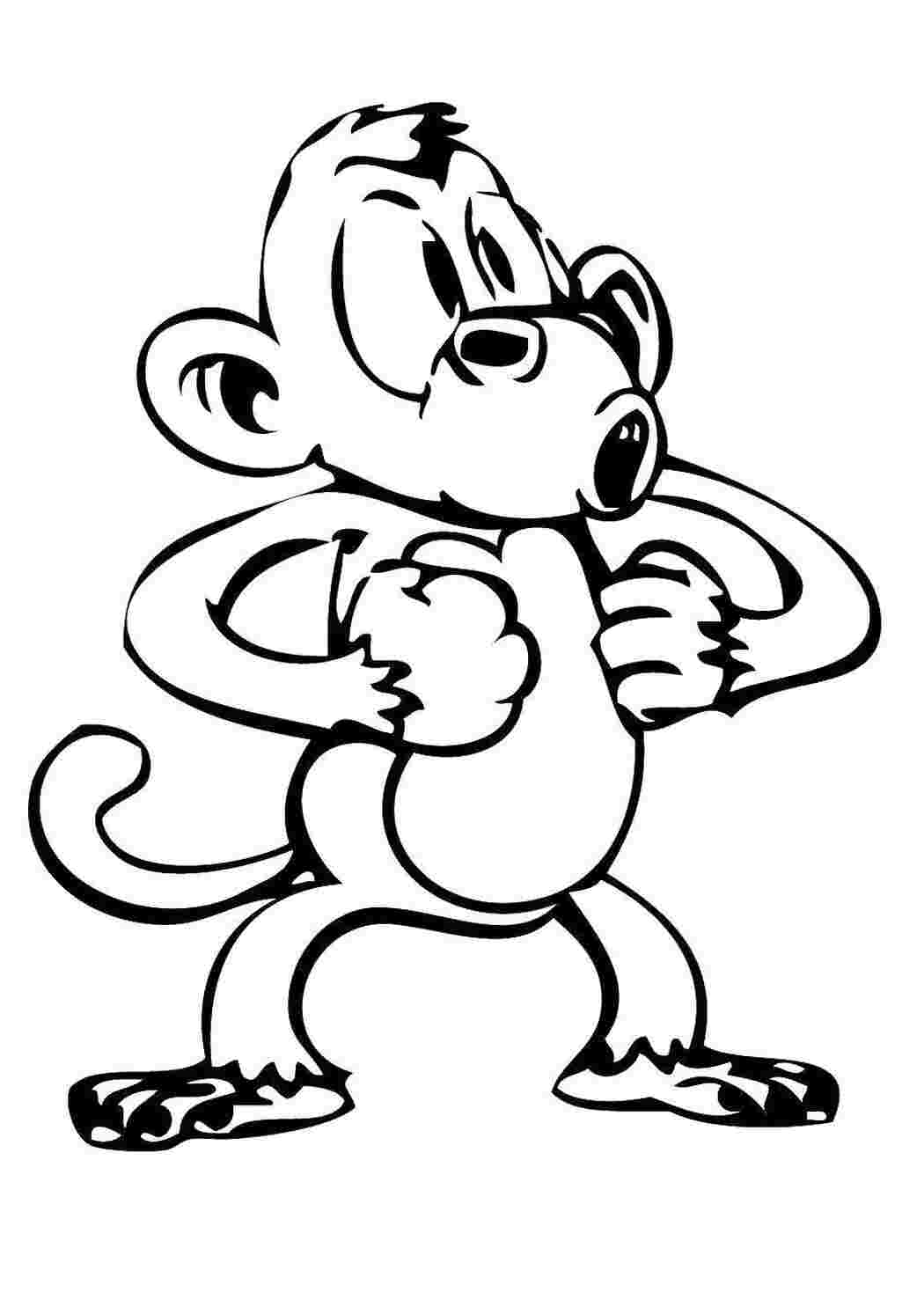 Раскраска Обезьяна