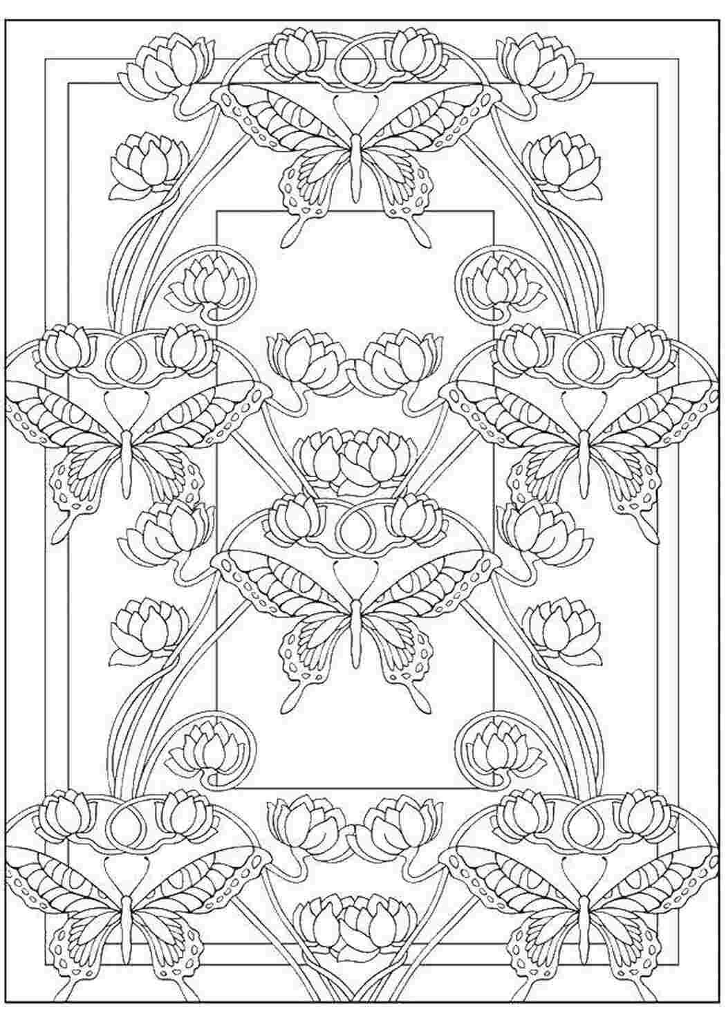 Раскраска Бабочки