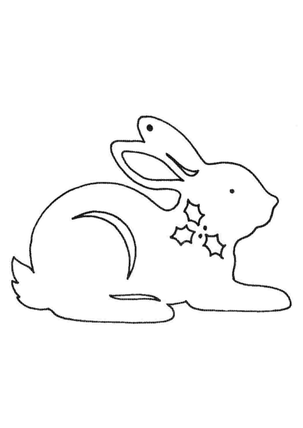 Раскраска заец вытынанка новогодняя