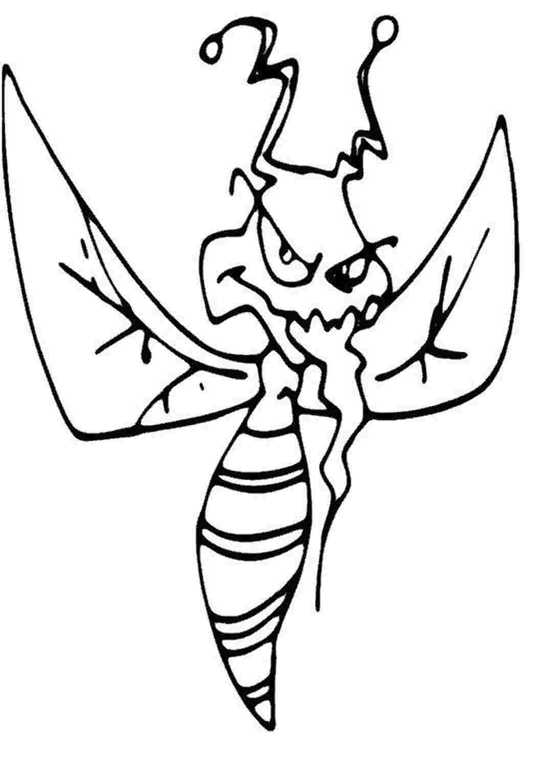 Раскраска Злобный комарик