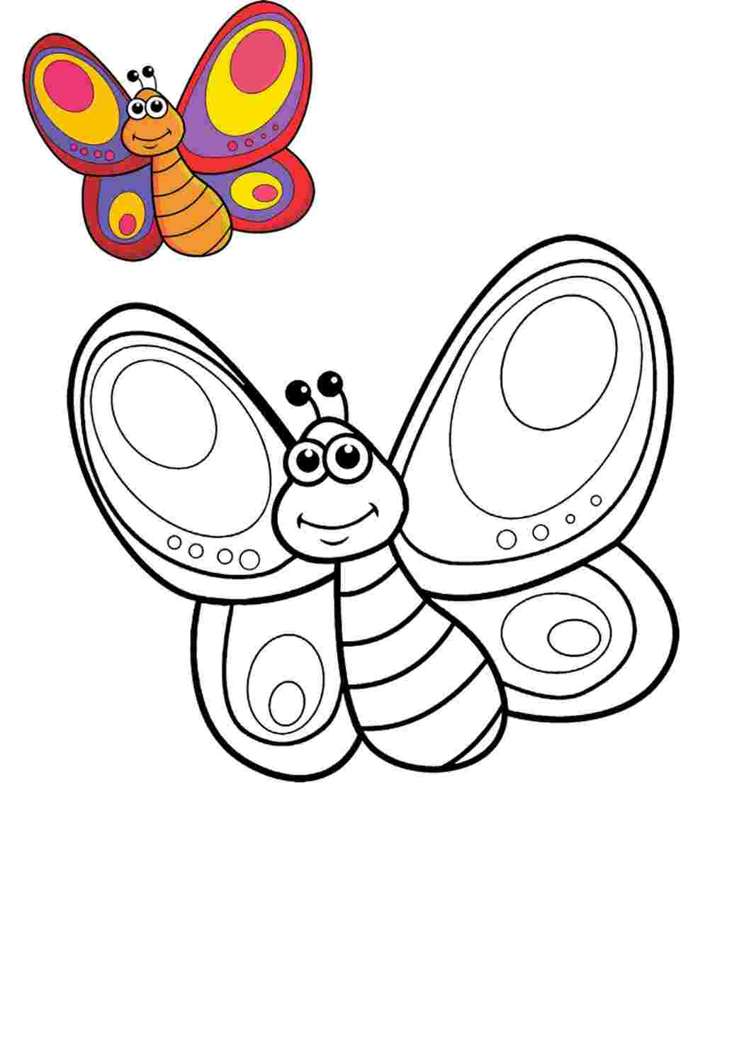 Раскраски для детей 5 лет бабочки