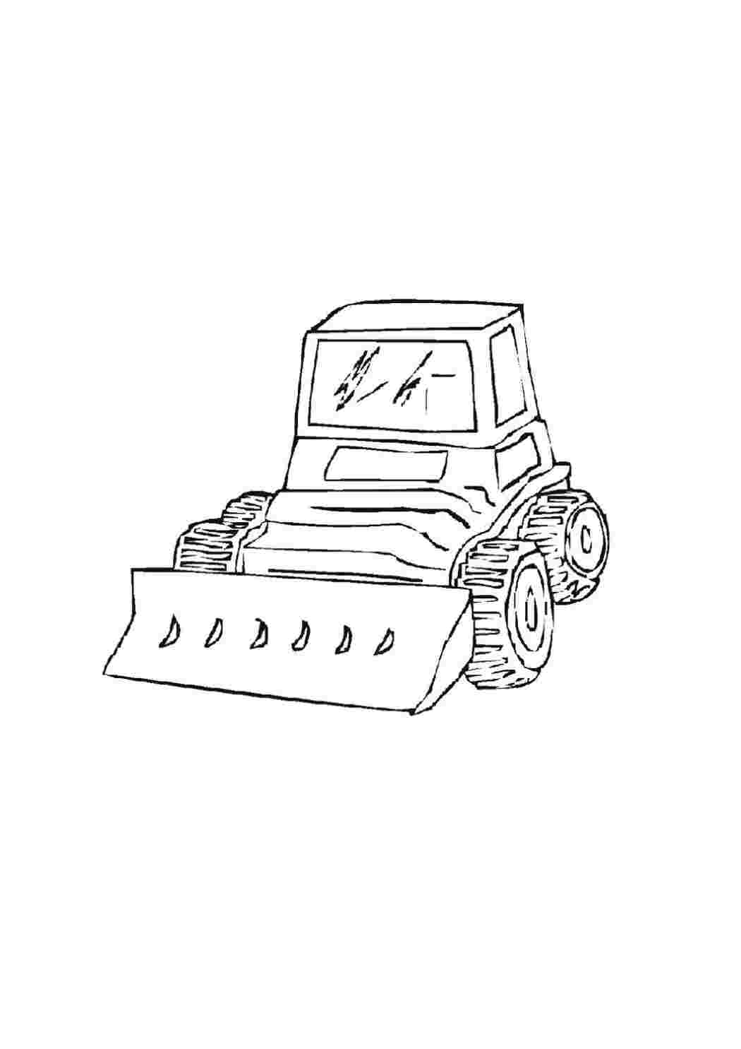Раскраска Бульдозер