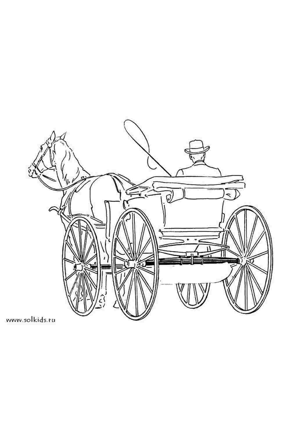 Раскраска Извозчик