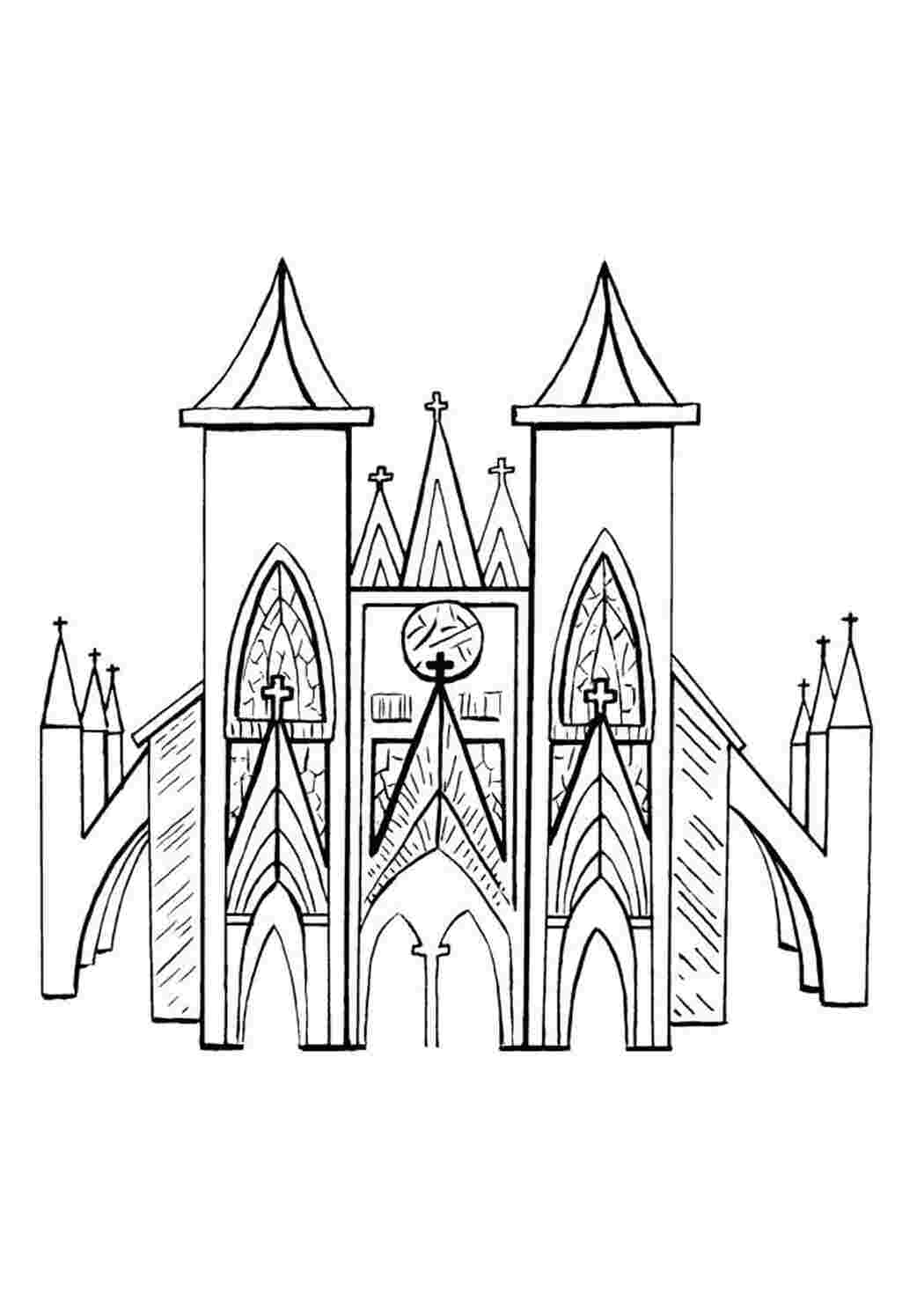 Раскраска Церковь