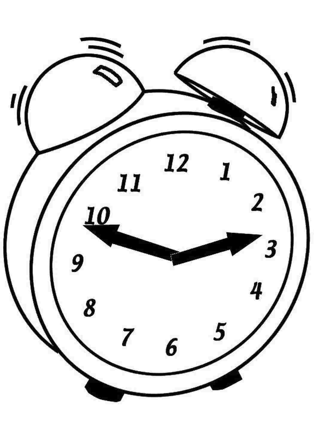 Раскраска Будильник