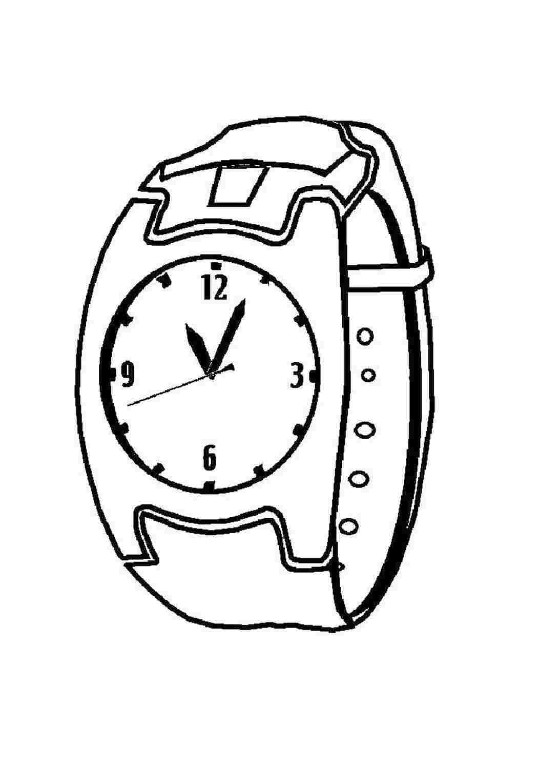 Раскраска Ручные часы
