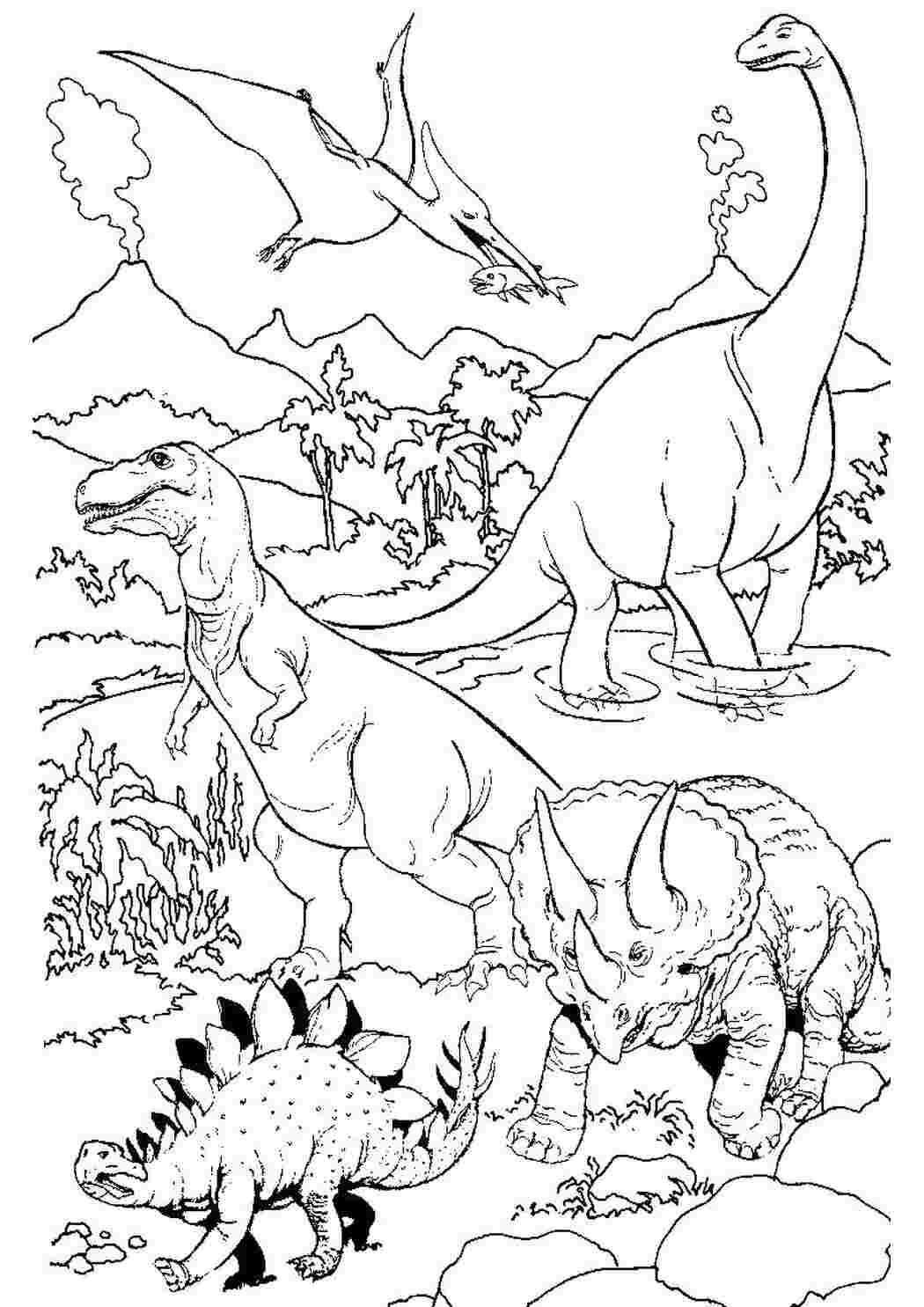 Раскраска Динозавры