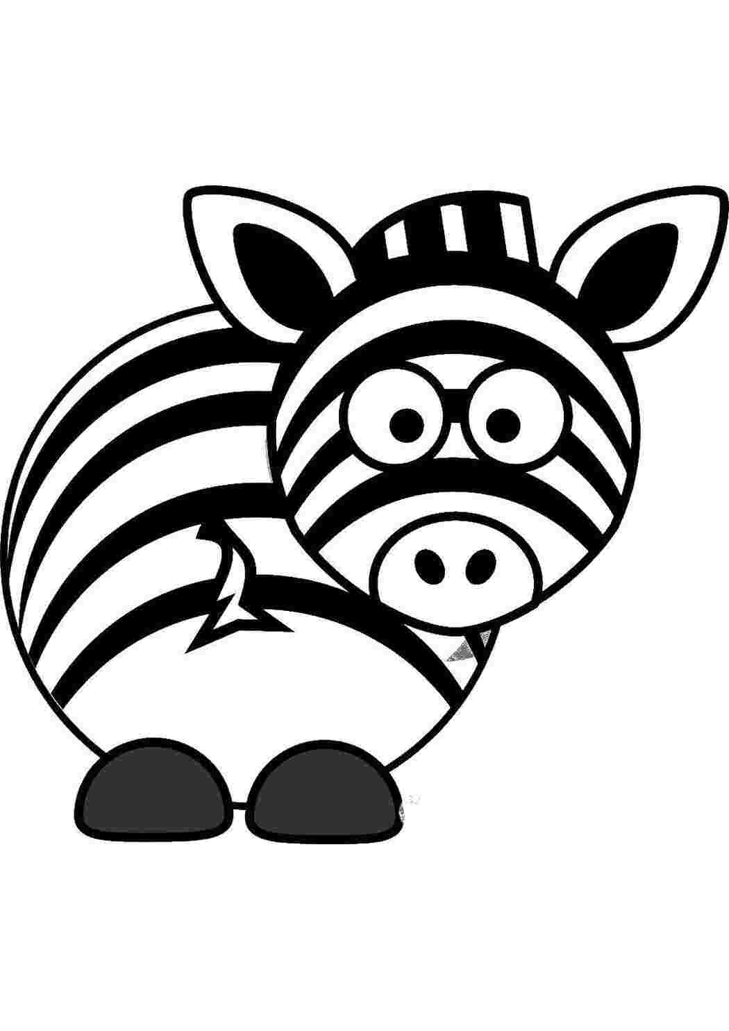 Раскраска Зебра