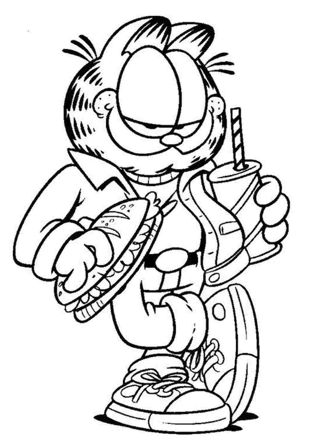 Раскраска Крутой Гарфилд