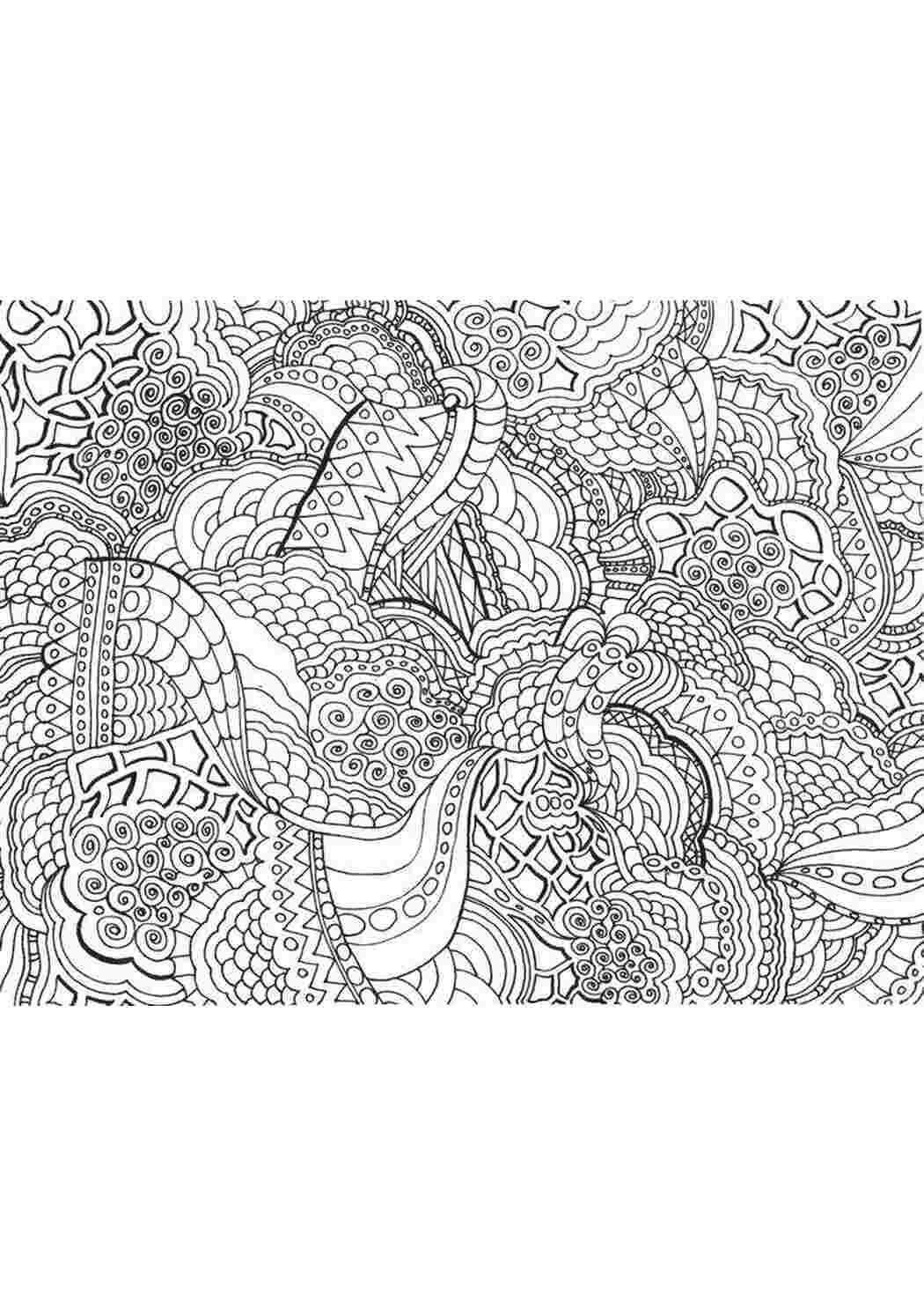 Раскраска Скопление узоров