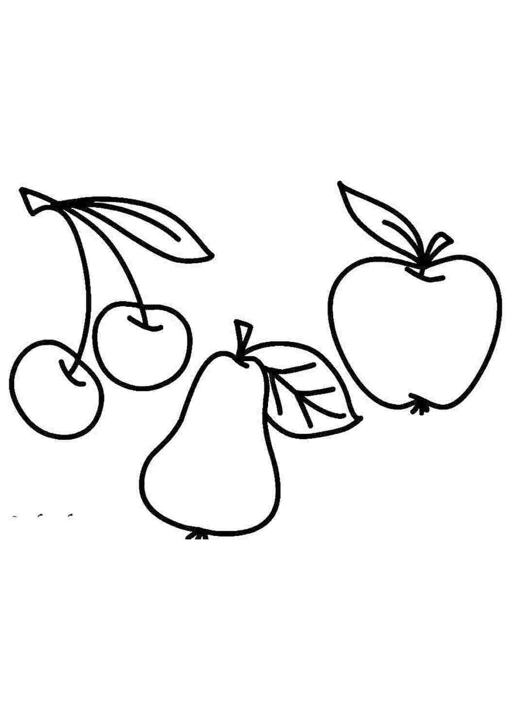 Раскраска Фрукты