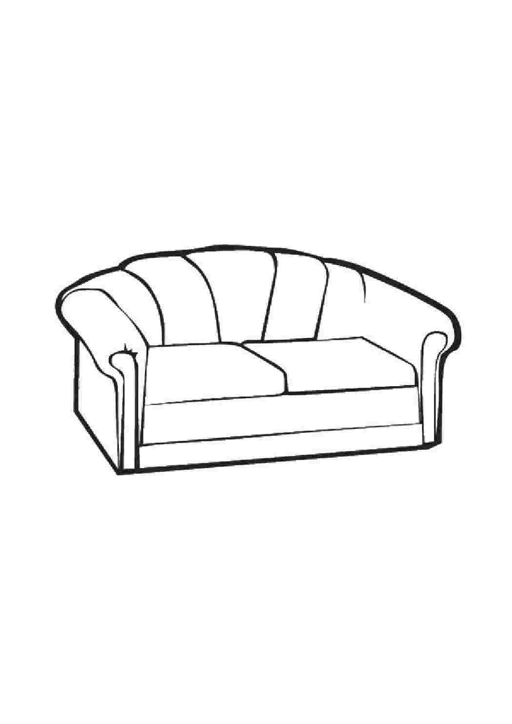 Раскраска Диванчик
