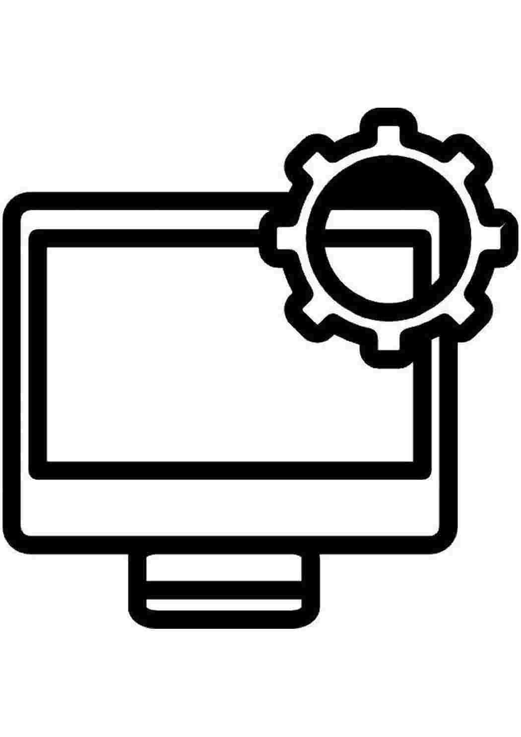 Раскраска Компьютер