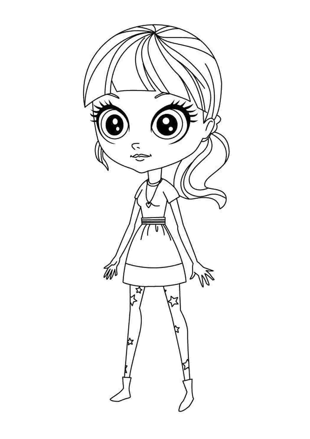 Раскраска  девочка блайс