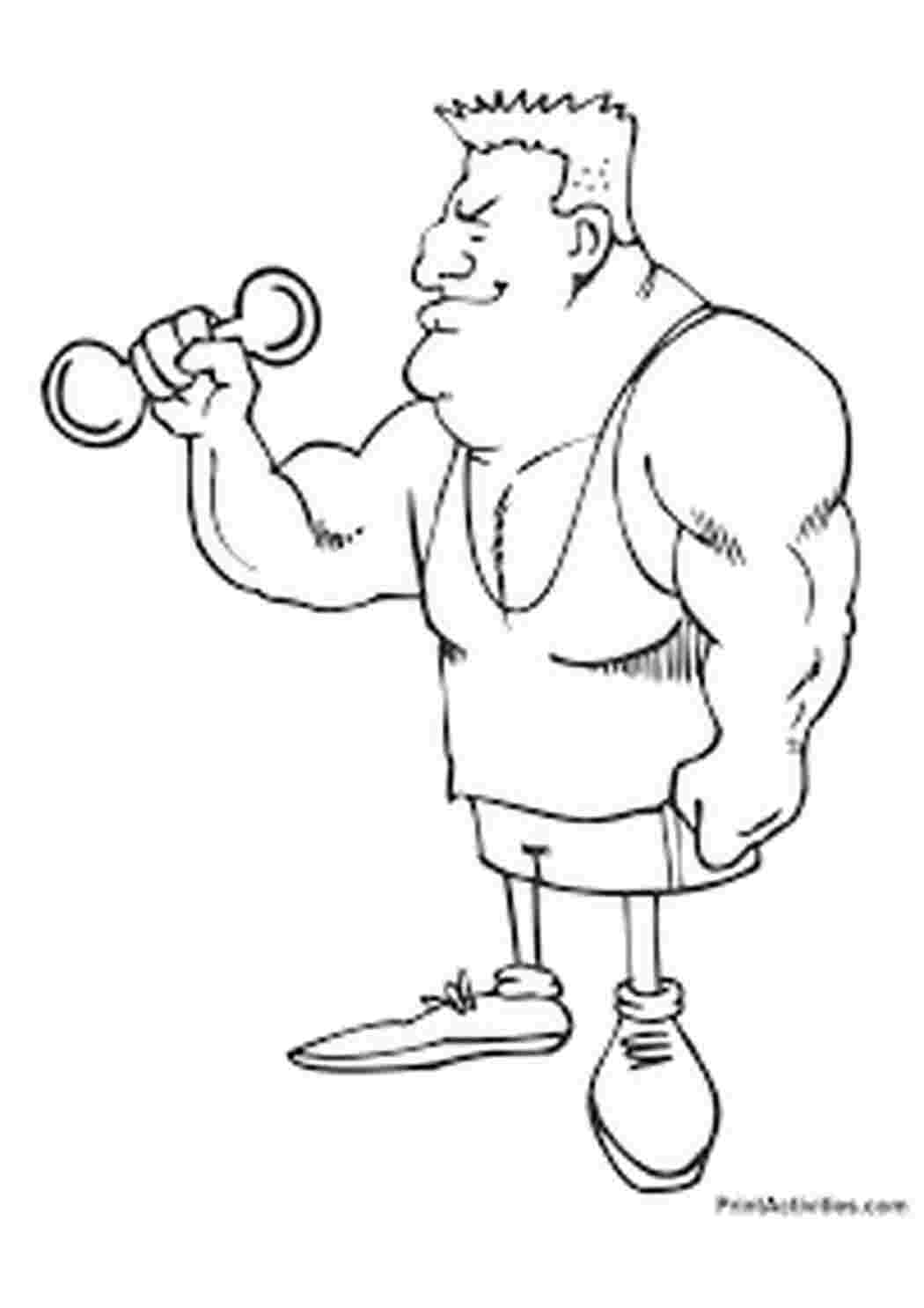 Силач рисунок для детей