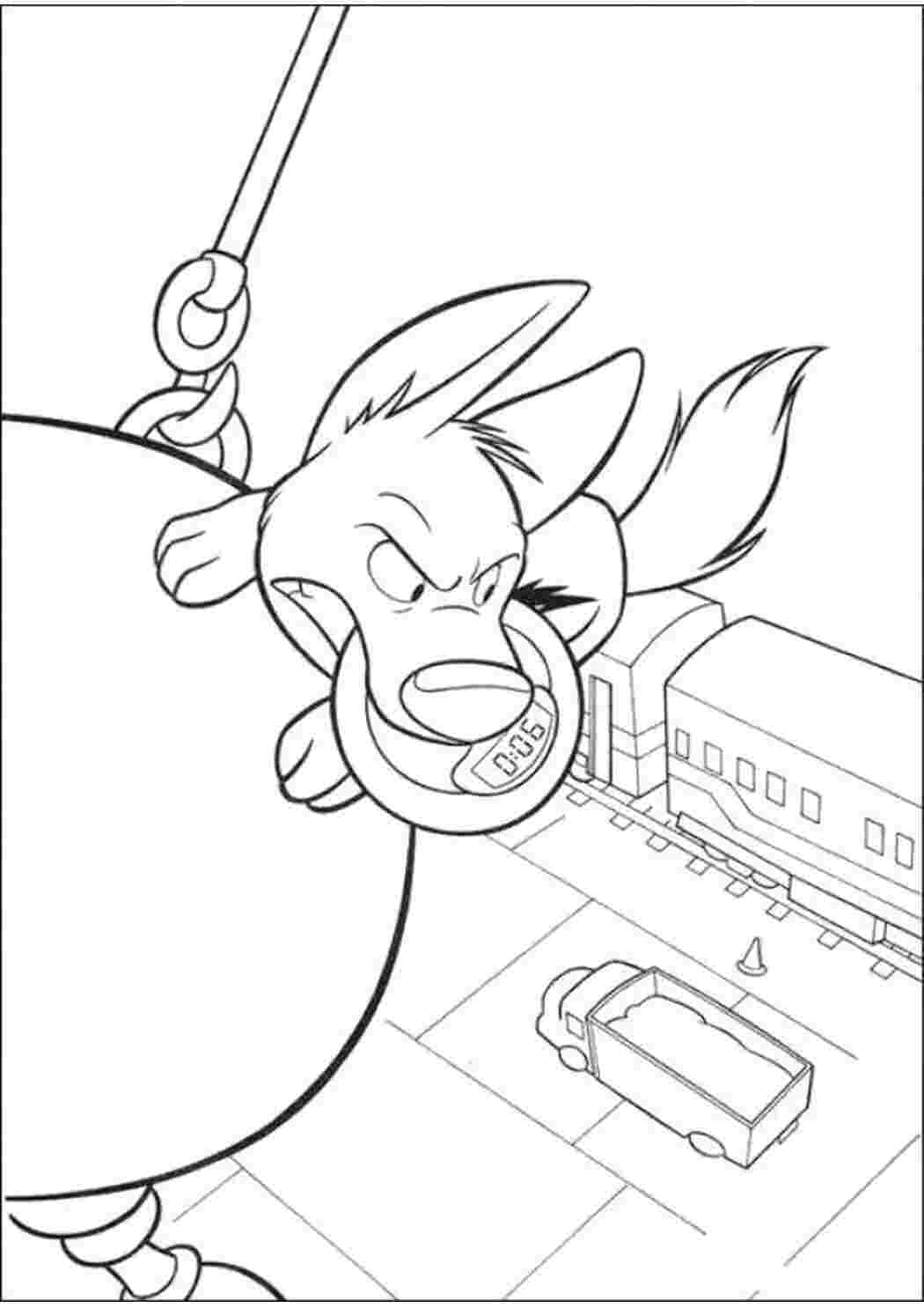 Раскраска Вольт храбрец