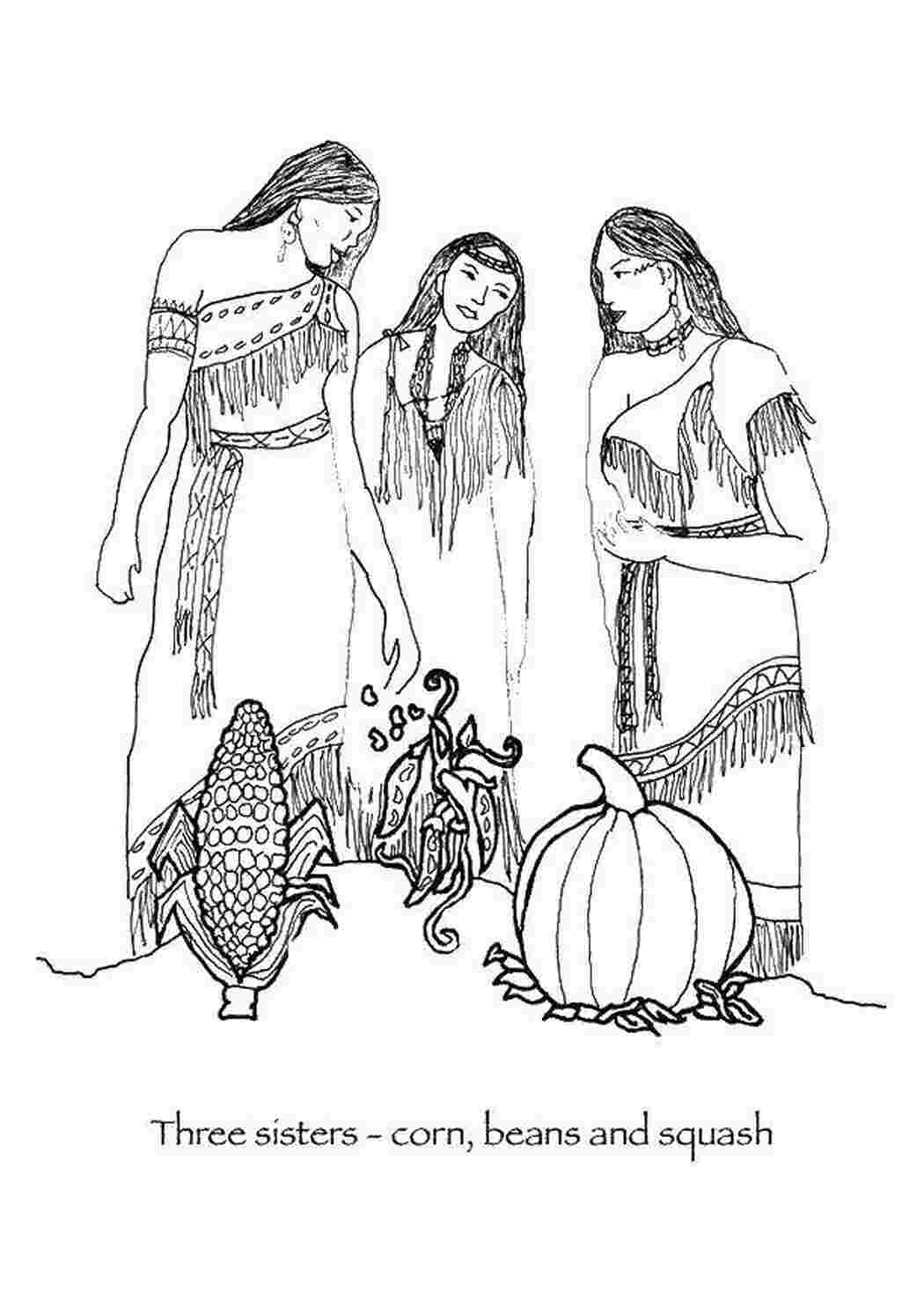 Раскраска Индейцы