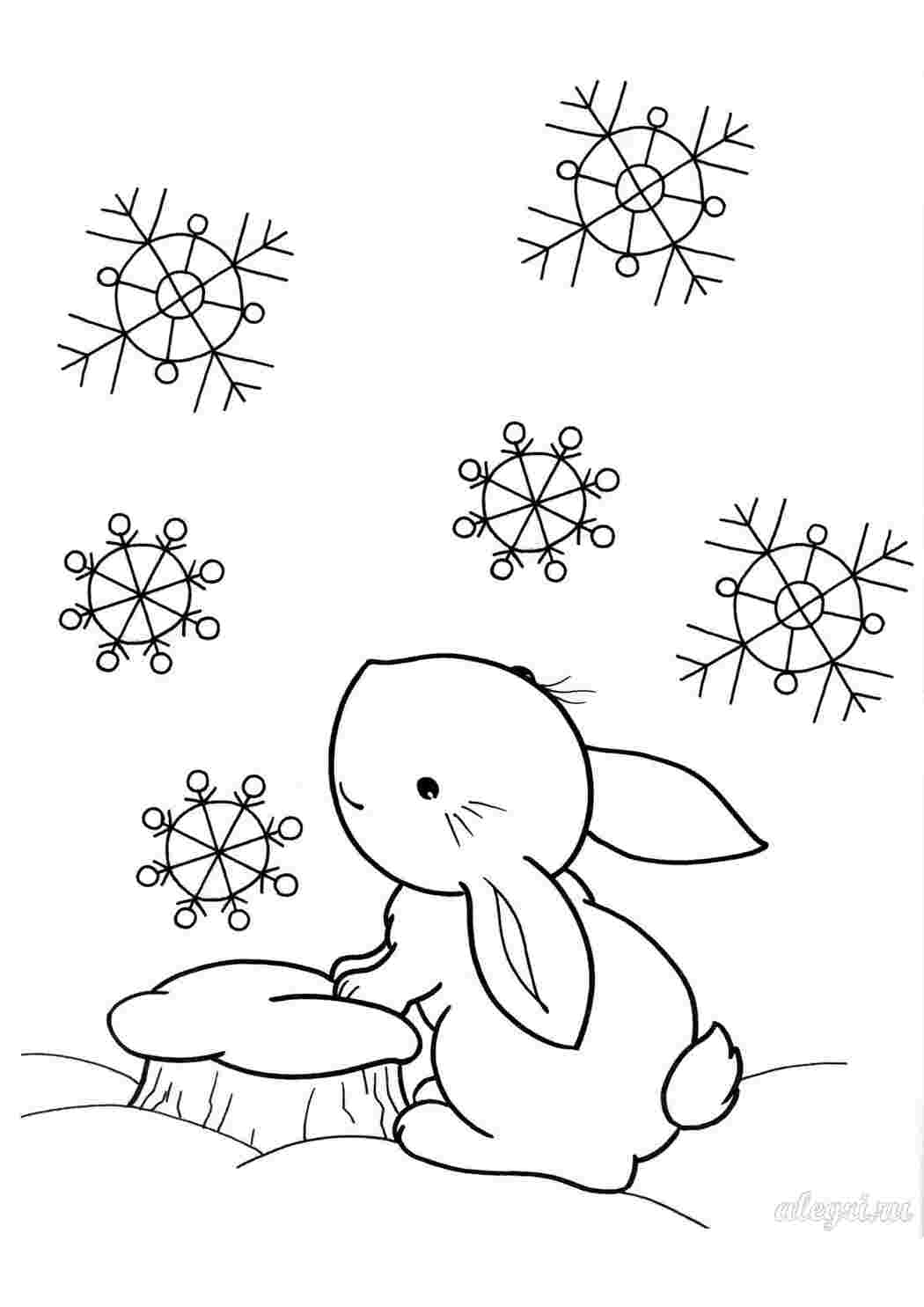 Раскраска Снег