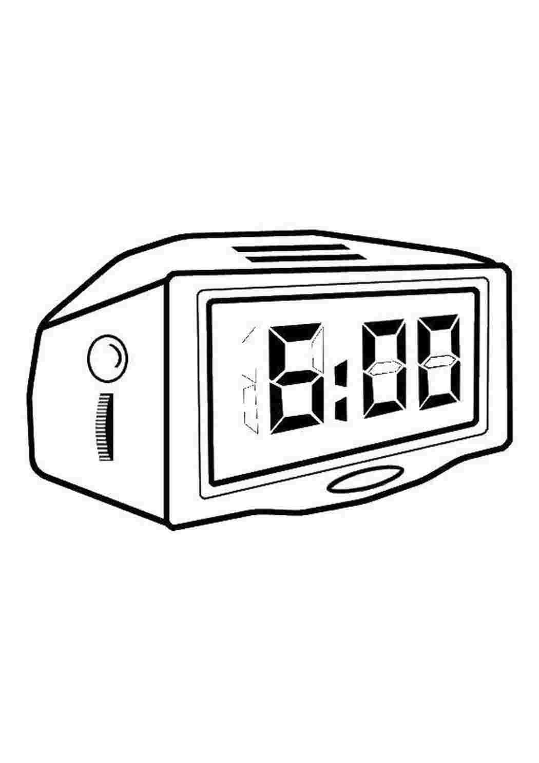 Раскраска Электронные часы