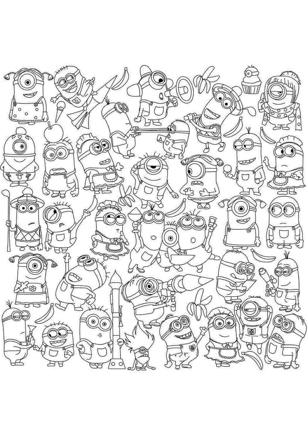Раскраска Миньоны