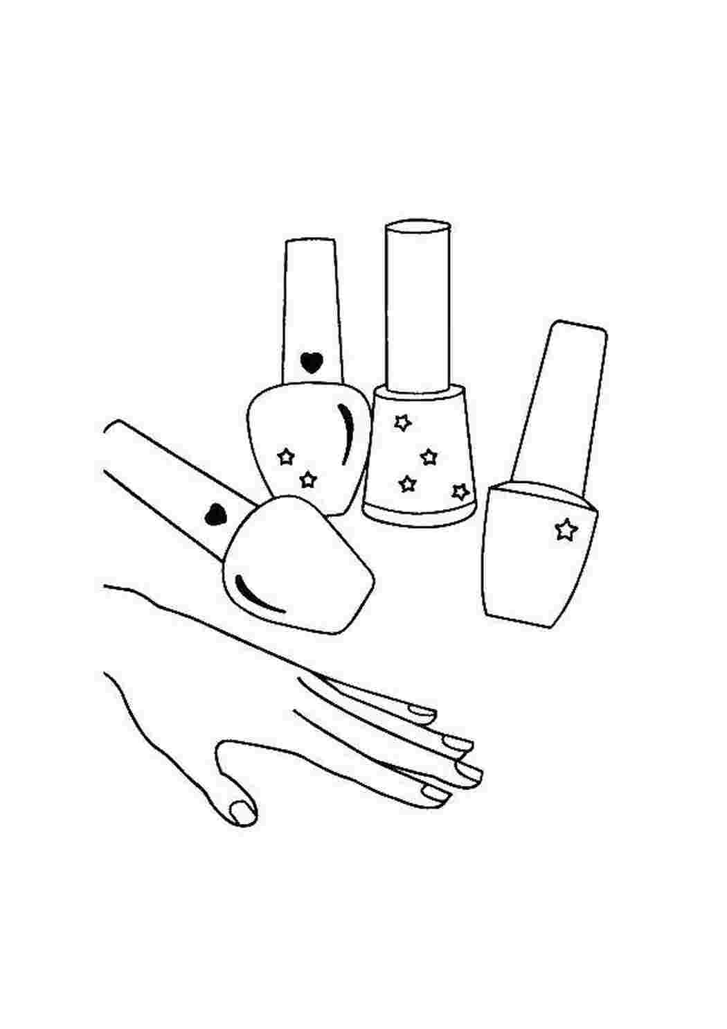 Раскраска Лаки для ногтей