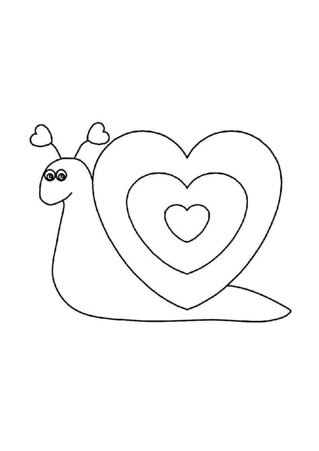 Раскраска Милая улитка