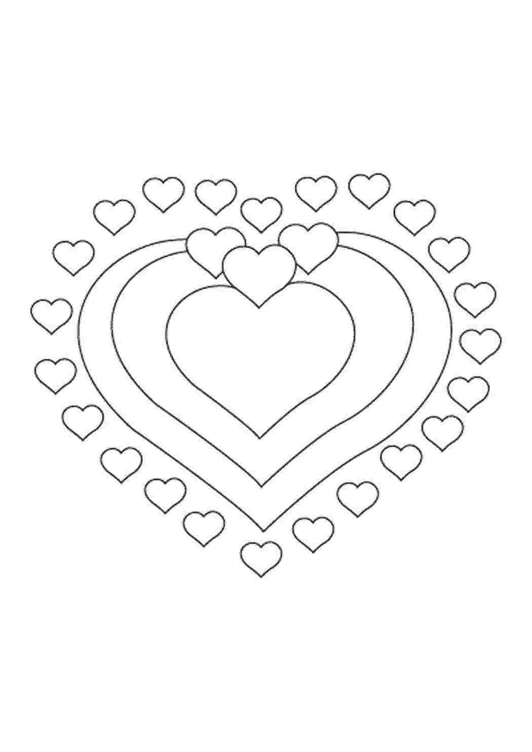 Раскраска Сердца