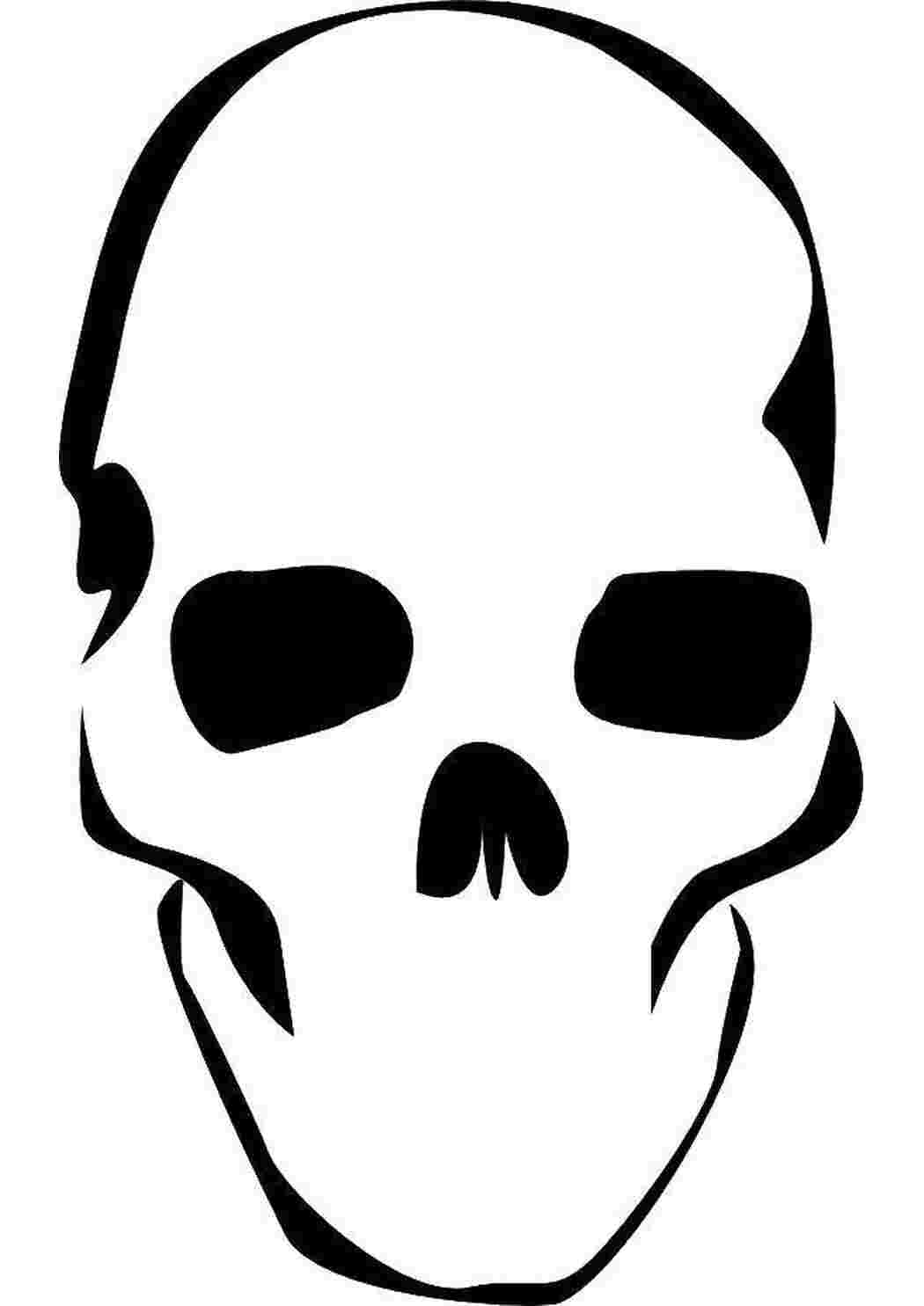 Раскраска Простой череп