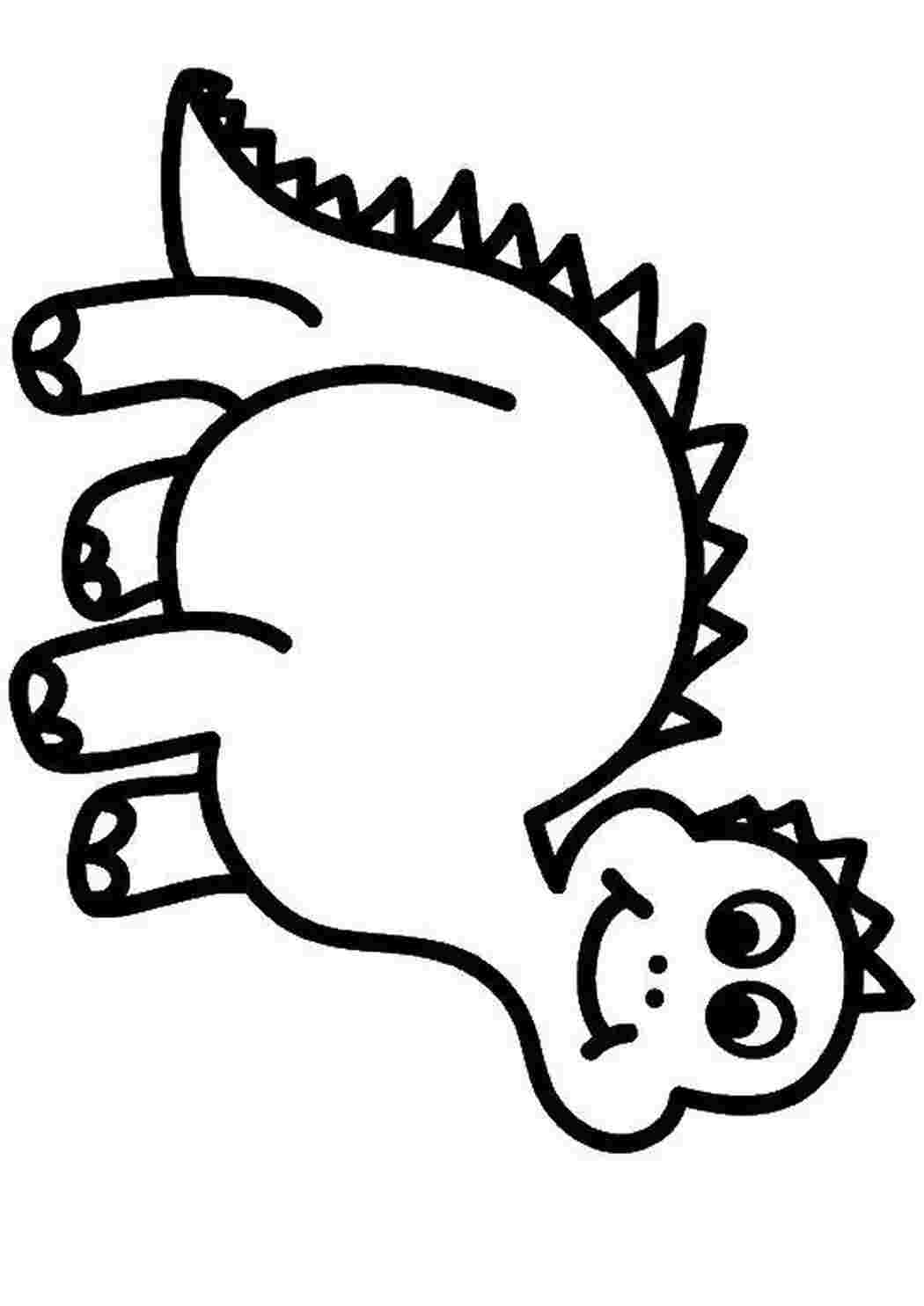 Раскраска Динозаврики для детей 2 года