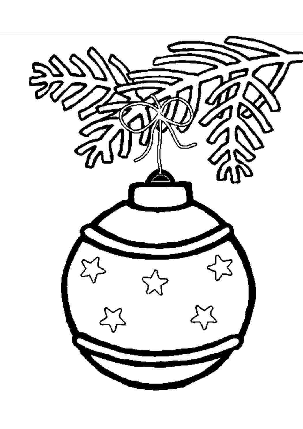 Раскраска Игрушка на елочке